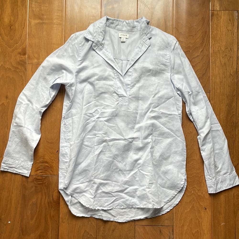 J.Crew linen and cotton blend shirt beach shirt